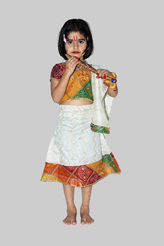 Baal Gopi Elegant Dress - Divine Radha Outfit