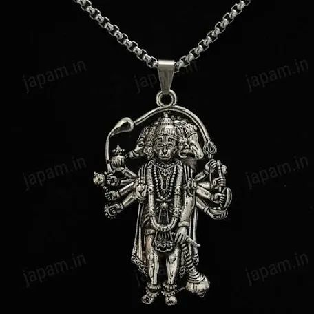 Divine Hanuman Locket - Silver Plated Bajrang Bali Pendant for Strength