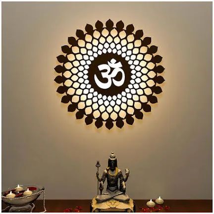 Divine Wall Hanging - Om Symbol with Ganesha for Home Decoration