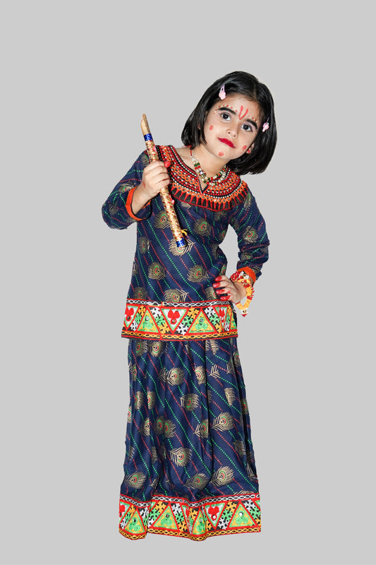 Baal Gopi Elegant Dress - Divine Radha Outfit