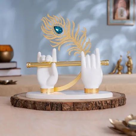 Divine Photo Frame - Radha Krishna with LED Lights for Home Temple