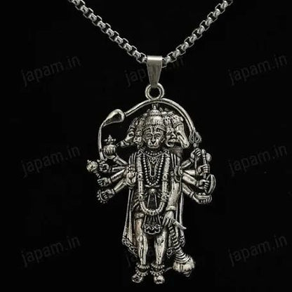 Divine Hanuman Locket - Silver Plated Bajrang Bali Pendant for Strength