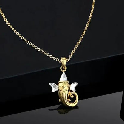 Divine Locket - Om Ganesha Gold Plated Pendant for Spiritual Protection