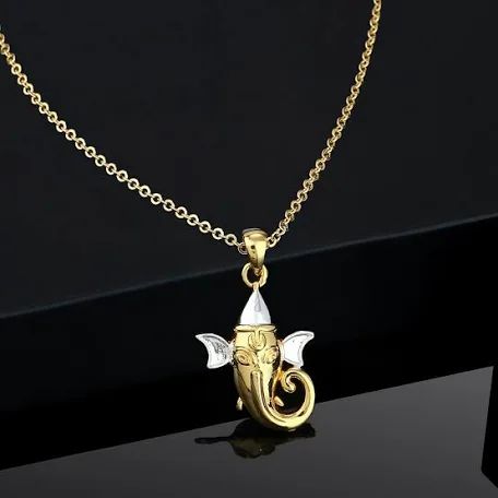 Divine Locket - Om Ganesha Gold Plated Pendant for Spiritual Protection
