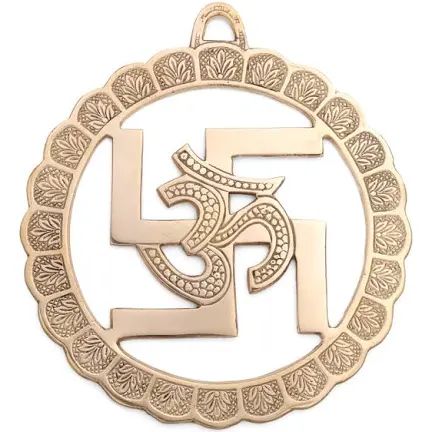 Divine Wall Hanging - Om Symbol with Ganesha for Home Decoration
