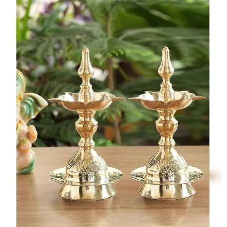 Traditional Brass Deepak - Sacred Oil Lamp for Worship
