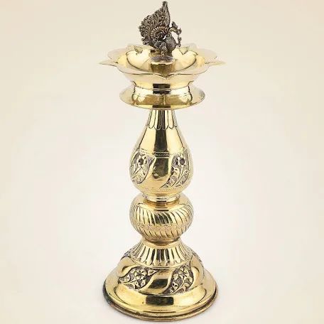 Traditional Brass Deepak - Sacred Oil Lamp for Worship